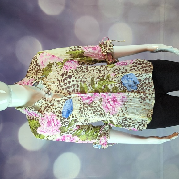 KATHERINE CROCHET CAVIAR WOMENS CAP SLEEVE TOP